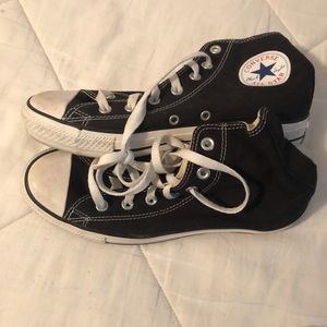 Black high top converse